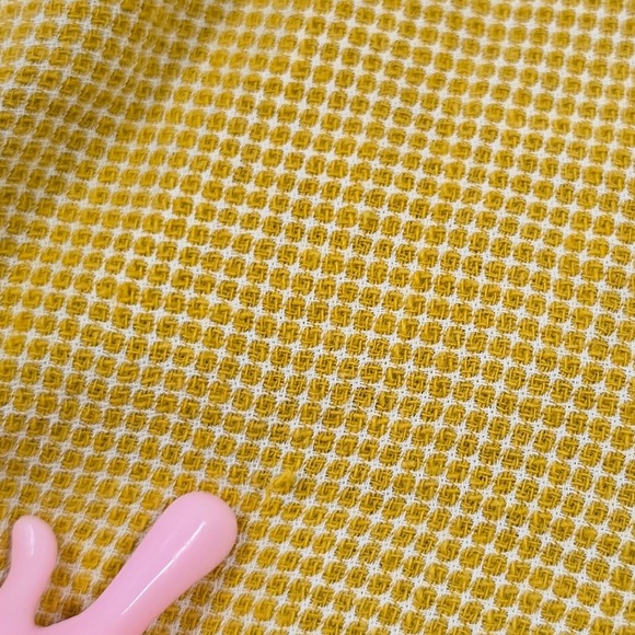 32 Bar Blues‎ Shirt Men Large Yellow Short Sleeve Cotton Button Front Resort - Picture 8 of 12